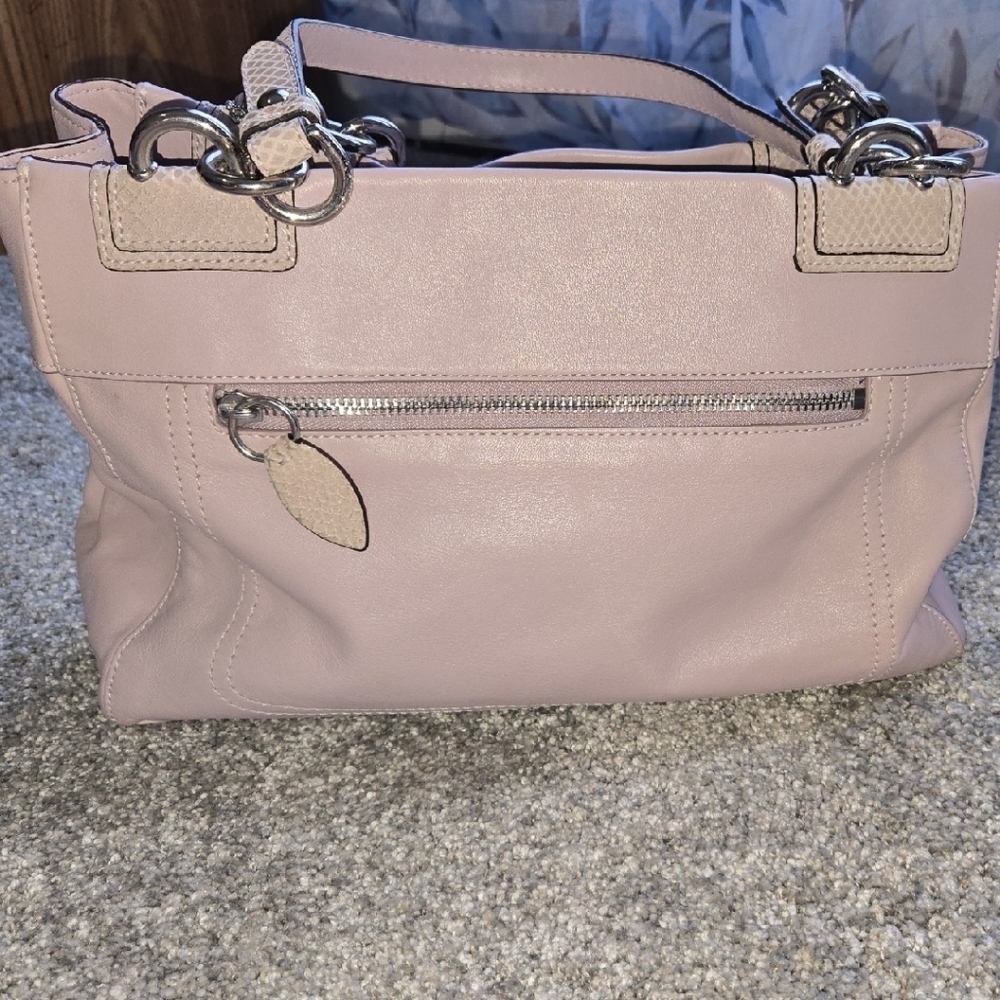 Coach Light Purple Leather Shoulder Bag - Picture 11 of 16